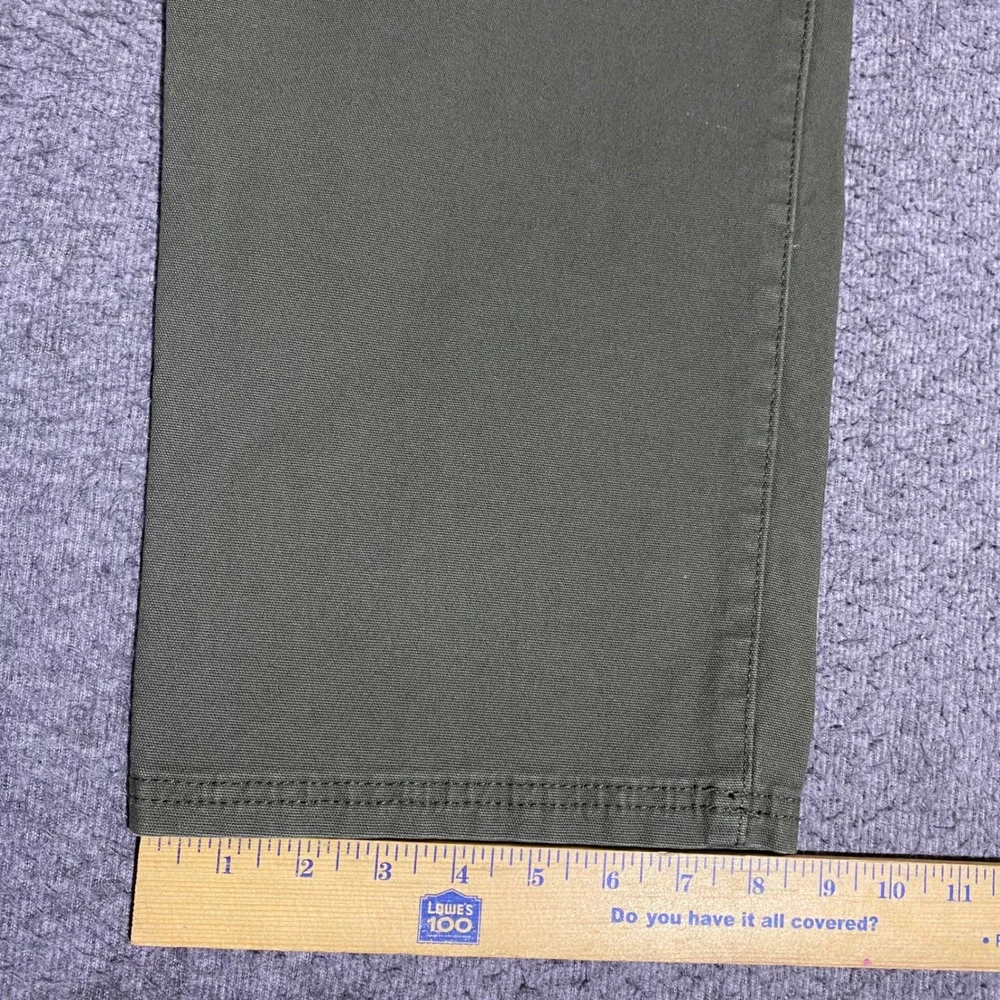 GH Bass & Co Mens Canvas Work Pants Olive Green 40x29 Straight Leg Utility